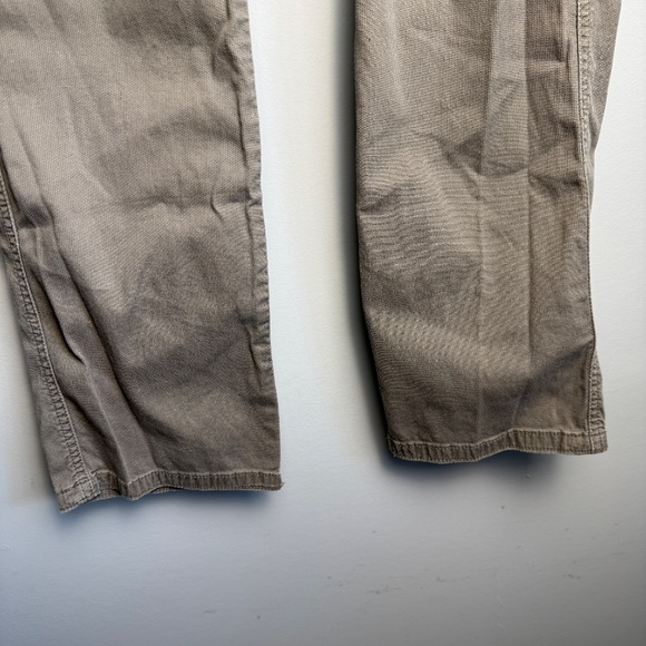 Vintage Union Bay Low Rise Corduroy Cargo Pants Beige/Tan 7 Flap Pockets Y2K 90s - Picture 2 of 16